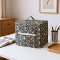 thumbnail image 4 of Yucurem Boho Floral Sewing Machine Dust Cover, Vintage Floral Protective Cover with Pockets for Most Standard Sewing Machines and Accessories, 4 of 8
