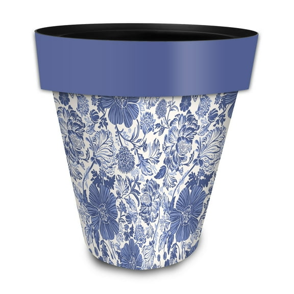 Briarwood Lane Blue and White Floral Large Planter