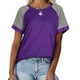 thumbnail image 5 of Camiseta de mujer con cuello redondo, manga corta, blusa suelta de colores sólidos para verano, rojo vino. Kuyhfg Bienvenido a Kuyhfg, 5 of 5