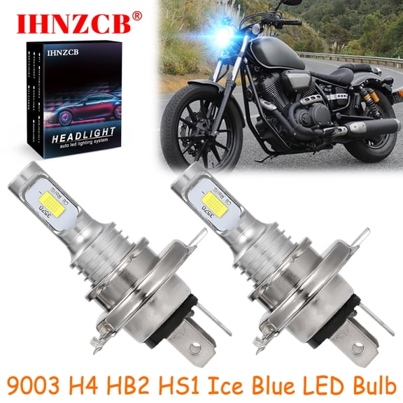 IHNZCB for Yamaha Bolt XVS950 2014-2017 - 2X HS1 9003 H4 HB2 LED Headlights Bulb 55W Ice Blue YTL,Motorcycle Light,Y87