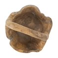 thumbnail image 4 of A & B Home Bohemian Round Teak Natural Bowl With Handle 49935, 4 of 7