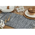 thumbnail image 5 of Fennco Styles Woven Cotton Table Placemats with Fringe 14" W x 20" L, Set of 4 - Navy Blue Table Mats for Home Décor, Dining Table, Holiday, Banquets and Special Occasions, 5 of 5