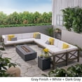 thumbnail image 3 of Noble House Brava Canapé Sectionnel en Forme de U 10 Places Gris Blanc/gris Foncé, 3 of 9