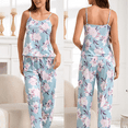thumbnail image 4 of YUBIKWETE Womens Floral Pajama Set 3 Piece Sleepwear With Robe Camisole And Pants Soft Loungewear, 4 of 5