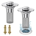 thumbnail image 1 of Recogedor de pelo Vakabiu con tapón para lavabo, plegable, con cesta, 1 of 9