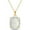 Yellow, variant on 925 Sterling Silver 14K White Gold Finish Oval Shape White Fire Opal Halo Pendant Necklace for Women