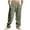 Army Green, variant on ZZwxWA Mens Casual Linen Pants Elastic Waist Drawstring Straight-Legs Yoga Pants Summer Beach Loose Fit Lightweight Trousers Festival Gift