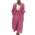 thumbnail image 1 of Yuyuzo Cardigan Sweaters for Women Long Sleeve Open Front Knit Solid Color Mid-Long Sweater Fall Winter Cardigan, 1 of 6