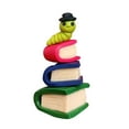 thumbnail image 2 of Replio Bookworm Wearing A Hat Resin Handicraft Ornaments Desktop Micro Ornaments Gifts Ideas, 2 of 9
