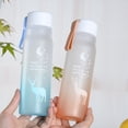 thumbnail image 3 of Yuarrent Botella de agua 500ml portátil a prueba de fugas helado deporte jugo beber plástico al aire libre Fitness senderismo bebida rosa Type3 NO3, 3 of 6