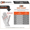 thumbnail image 5 of DXM SPORTS Weightlifting Workout Gym Gloves for Women - X-Large, Pink, 5 of 7