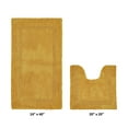 thumbnail image 2 of Better Trends Bath Rugs U-Shaped Contour Toilet Rugs Sets 2 Piece 100% Cotton Bathroom Mat Soft Absorbent Reversible Washable for Decor Tub Shower Bathroom Floor, Yellow Lux Collection, 2 of 4