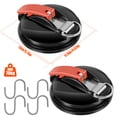 thumbnail image 5 of Duety 2/3Pcs Suction Cup Hooks Strong Vacuum Car Side Tarp Suction Cup with 4/6 Hooks Durable Camping Bathroom Suction Cup Maximum Load 70kg for Indoor Outdoor Kitchen Bathroom, 5 of 7