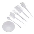 thumbnail image 4 of 6Pcs Assorted Hairdressing Tools Mixing Bowl Hair Combs Brushes Mixer Kit Hair Dyeing Tool Set (White), 4 of 8