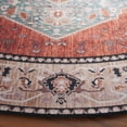 thumbnail image 4 of Safavieh Tucson Filip Oriental Machine Washable Area Rug, Aqua/Rust, 8' x 8' Round, 4 of 12