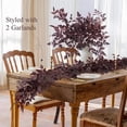 thumbnail image 7 of Dark Plum Fall Garland 6 Ft, Fuller Artificial Autumn Leaf Seeded Vine Garland, Moody Halloween Thanksgiving Decor for Fireplace Mantel, Table, Staircase, Porch, 7 of 7