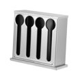 thumbnail image 5 of Spoon Storage Box Utensil Dispenser Container Stainless Steel Cutlery Organizer Table Cutlery Dispenser for Countertop Dining Room Kitchen 4 Compartment, 5 of 8