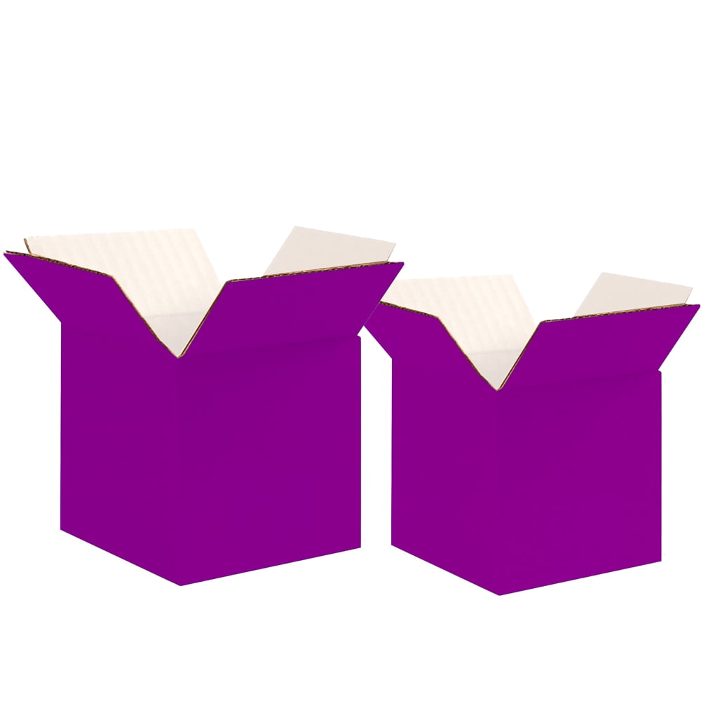 UCANPACK Purple Color Shipping Boxes (White Inside) 7x7x7 Inch (25 Pack) Purple Shipping Box for Moving Boxes - 7x7x7 Shipping Boxes for Small Business, Custom Color Shipping Boxes