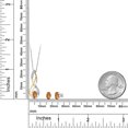 thumbnail image 2 of Gem Stone King 1.26 Ct Orange Red Madeira Citrine E-F Lab Grown Diamond 925 Silver and 10K Yellow Gold Pendant and Earrings Jewelry Set, 2 of 3