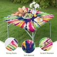 thumbnail image 4 of Colorful Paint Burst Pattern Square Fitted Tablecloth with Elastic Edge,Square Table Cover,Washable Elastic Table Cover for Home Kitchen Party Decor 34"x34", 4 of 6
