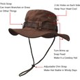 thumbnail image 2 of Outdoor wide brim sun hat, double layer classic combat army style, 2 of 5