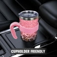 thumbnail image 5 of 40 oz Tumbler with Handle and Straw 40 oz Leopard Cup Insulated Stainless Steel Coffee Travel Mug Spill Proof Leak Proof Slim 40oz Tumbler with Handle Leopard Decor Stuff Gifts for Women, 5 of 6