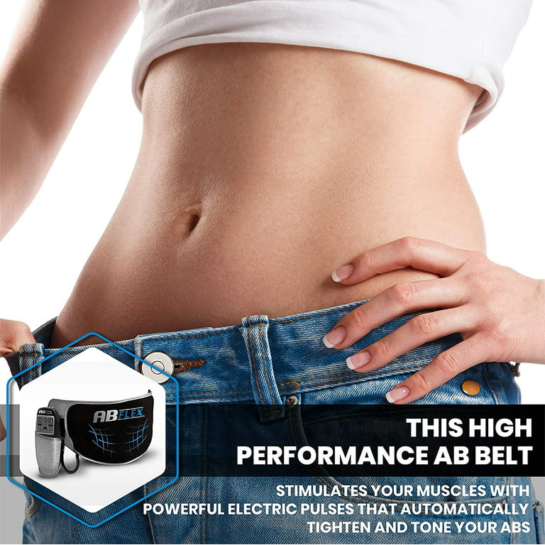Ab Flex Abdominal Toning Belt  Electronic Abdominal Contraction Belt with  10 Programed Workouts 