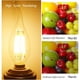 thumbnail image 5 of Piezas E14 6W Bombillas de Filamento LED Regulables (Equivalente a Lámpara Halógena de 60W) 600LM Blanco Cálido 2700K Bombilla de Vela Retro C35 Lámpara de Ahorro de Energía [Clase de eficiencia energ, 5 of 5