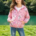 thumbnail image 2 of zuwimk Boys Girls Hooded Rain Jackets Waterproof Rain coats Windbreaker for Kids Lightweight Jackets(3-4 Years,Light Pink), 2 of 5