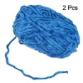 thumbnail image 3 of 2 Ovillos Terciopelo Hilo Chenille Hilo 2x100g/7.1oz 174 Yardas Total Longitud #6 Súper Volumen Poliéster Suave Manta Hilo para Tejer Bolsa, Zafiro, 3 of 7
