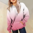 thumbnail image 2 of TOWED22 Sweatshirts for Teen Girls Trendy Long Sleeve Gradient Oversized Hoodie with Kangaroo Pocket Pullover Clothes,Pink,11-12 Y, 2 of 6