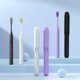 thumbnail image 1 of Cepillo de dientes eléctrico con temporizador inteligente y impermeable IPX7 - 38.000 VPM, 3 cabezales de cepillo, estuche de viaje, bajo ruido, negro/blanco/morado, 1 of 8