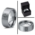 thumbnail image 4 of Rings Tungsten Mens Grey Jewelry Gamer Cute Daughter Doctor Gift 30th Birthday Engagement, 4 of 8