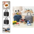thumbnail image 1 of Lunch Bag Large Capacity Waterproof Fabric Reusable Lunch Box Container Tote Bag for Office, 1 of 8