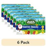 (6 pack) Black Forest Santa's Snacks Fruit Flavored Snacks, Mixed Fruit Flavored Gummies, 3 oz Pouch