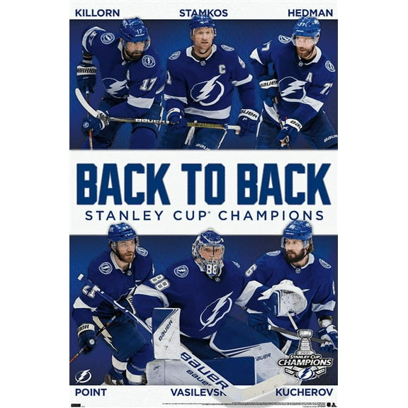 NHL Tampa Bay Lightning - 2021 NHL Stanley Cup Champions Wall Poster, 22.375" x 34"