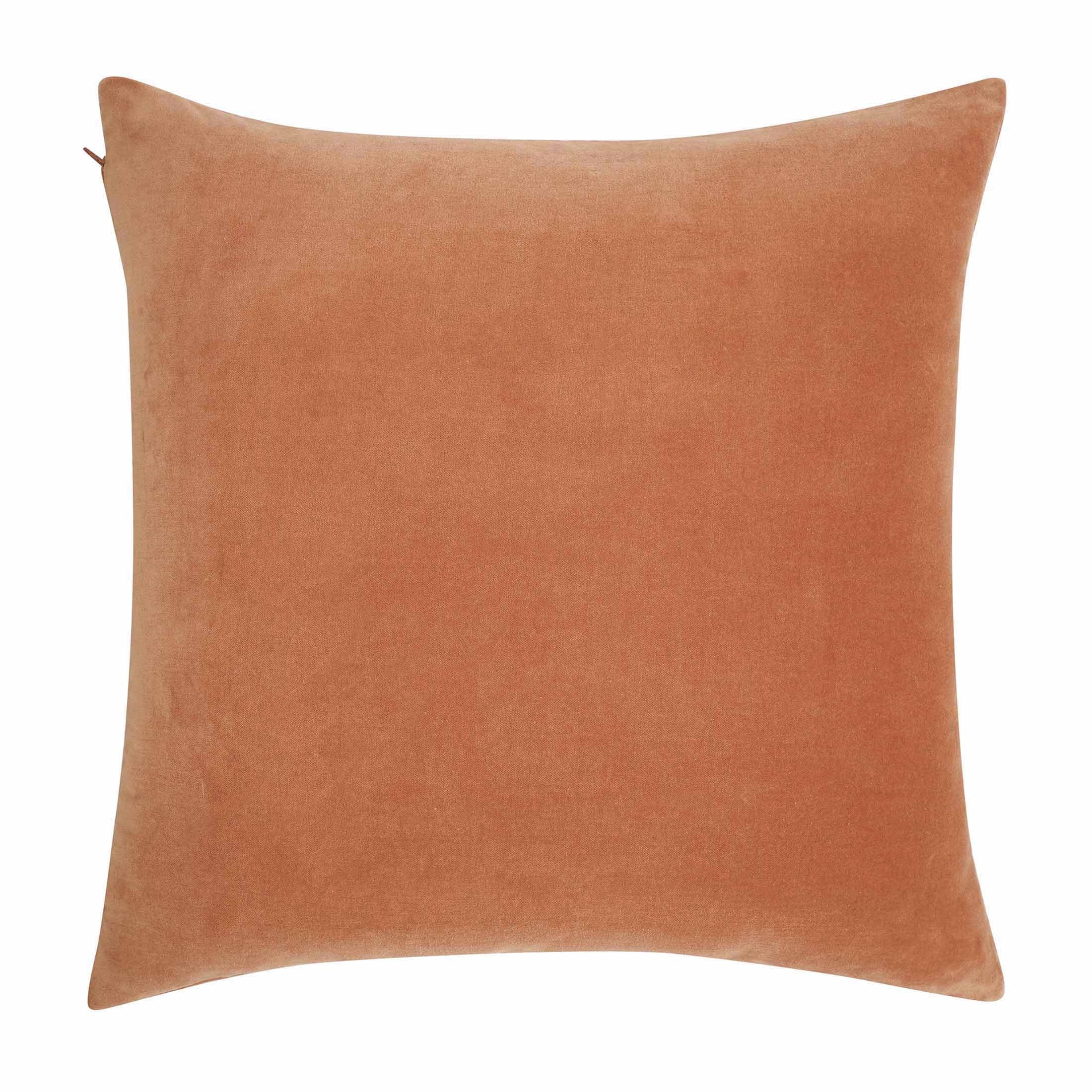 Beautiful 20" x 20" Burnt Orange Stripe Velvet Decorative Pillow by Drew Barrymore