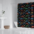 thumbnail image 2 of Colorful Controllers Games Stars Black Pattern Shower Curtain 84"x72" ,Bathroom Decorative Shower Curtains Set with 12 Hooks,Modern Waterproof Washable Shower Curtain, 2 of 6