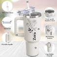 thumbnail image 7 of Personalized Tumbler Custom Name Birth Flower Floral 40 oz Tumblers with Handle and Straw Stainless Steel Insulated Personalized Coffee Cup Mug Christmas Birthday Gifts for Men Women, 7 of 7