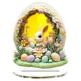 thumbnail image 2 of HmNPlay Easter Bunny Egg 3D Acrylic Desktop Ornament - Kids Safe Home Decor with Non Slip Base, Spring Tabletop Display for Gift Basket & Holiday Decorating (Ready to Gift)​, 2 of 9