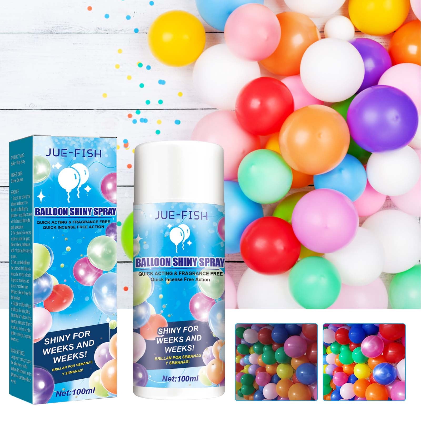 Balloon Shine Spray 6-pack, 96oz total | Ultra Shiny Glow Spray for Latex  Balloons. Balloon Brightener Spray for Lasting Gloss Finish Brillo Para