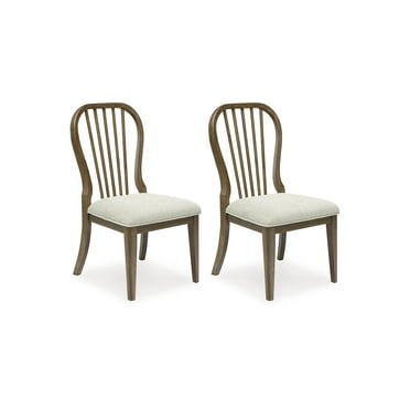 Signature Design by Ashley Sturlayne Solid Wood Frame Dining Chair, Set of 2, Brown