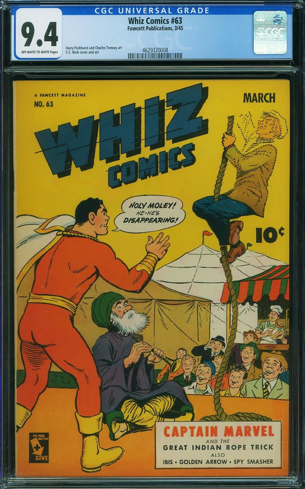 Cover of Whiz Comics #63