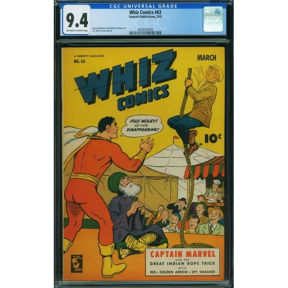 Whiz Comics #63 - CGC 9.4 Comic Book