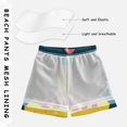 thumbnail image 3 of FORMRS Boys Swim Trunks Quick Dry Mesh Liner Boardshorts Sizes XS-XL, Blue UFO, 3 of 7