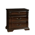 thumbnail image 4 of Gorgeous Transitional 3pc Bedroom Furniture California King Size Bed 2x Nightstands Cherry Color Solid wood Posts HB FB, 4 of 9