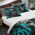 thumbnail image 4 of Yibo Red Rose Flower Valentine Love Duvet Cover - Premium Polyester Duvet Cover with Zipper Closure, 3 Piece Set, Includes 1 Duvet Cover and 2 Pillow Cases, No Comforter, 4 of 6