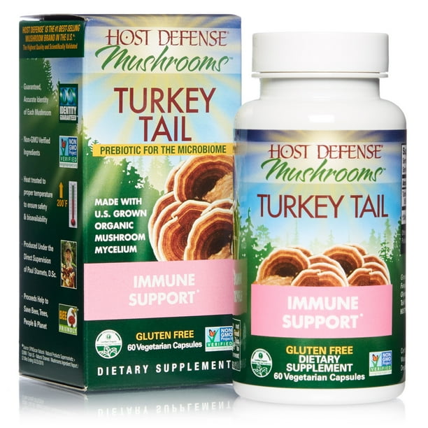 Host Defense, Turkey Tail Capsules, Natural Immune System and Digestive