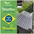 thumbnail image 2 of Vivere Authentic Brazilian Double Cotton Hammock, Outdoor Hanging Daybed, Luxo, 2 of 5