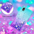 thumbnail image 5 of Samsung Galaxy A01 Core Case,Creativity Clear Gradient Quicksand Glitter Flowing Liquid Floating TPU Case Bling Diamond Sparkle Cover for Samsung Galaxy A01 Core JB Bluish Violet, 5 of 14